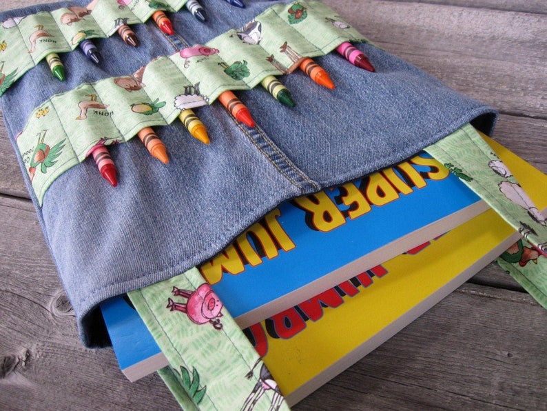 DIY Coloring Bag for crayons Sewing Pattern Art bag for children tutorial PDF download ePattern image 5