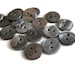 10mm Grey Shell Buttons, 8 Natural Sewing Buttons, 2 Holes Mother of ...