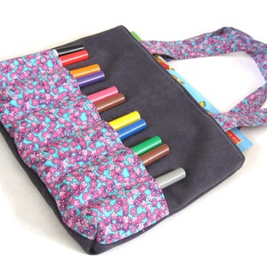 DIY Markers Bag Sewing Pattern Art bag for children tutorial PDF download ePattern image 3