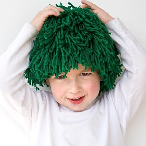 Green Yarn Wig Etsy