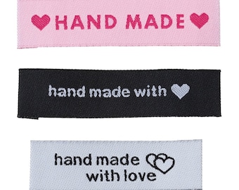 Made With Love + Swear Words Woven Tags – Emerald Curtain Fabric