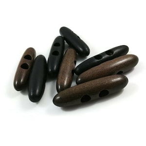 Large toggle buttons - 60mm big wooden toggle buttons - Wooden horn buttons