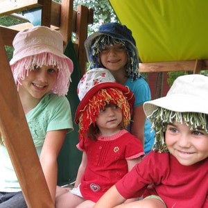 Sombrero de peluca de pelo de hilo DIY, tutorial de costura para niños en PDF, disfraz de fiesta y disfraces, descarga instantánea imagen 7