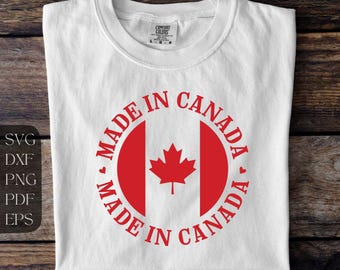 Made in Canada, SVG cutting file, PNG for Printing, Instant Download, Canadian, Maple Leaf