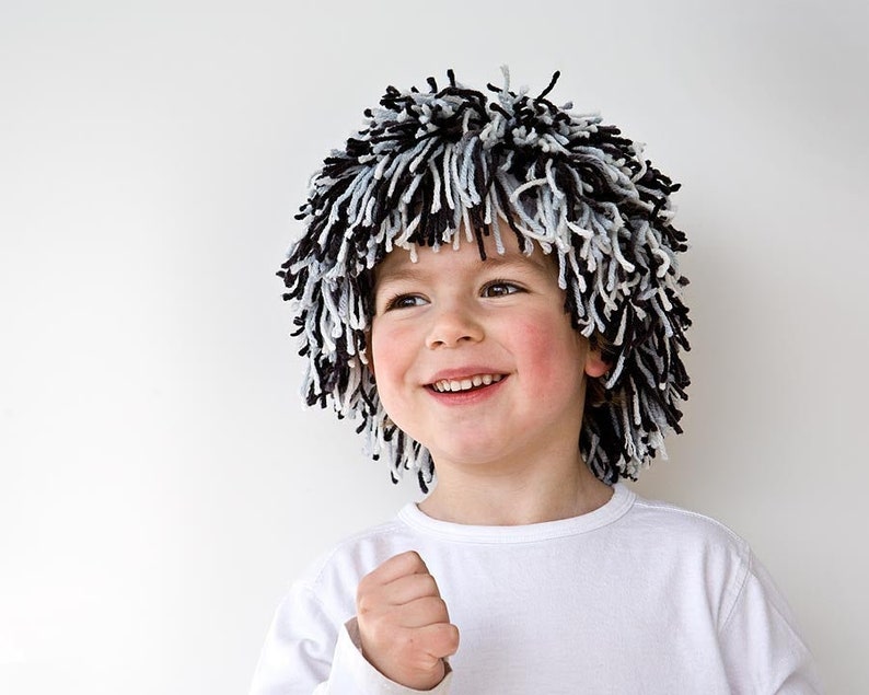Yarn Wig Sewing Pattern, Halloween costume wig tutorial, PDF instant download digital pattern, Pattern for children and adult image 10