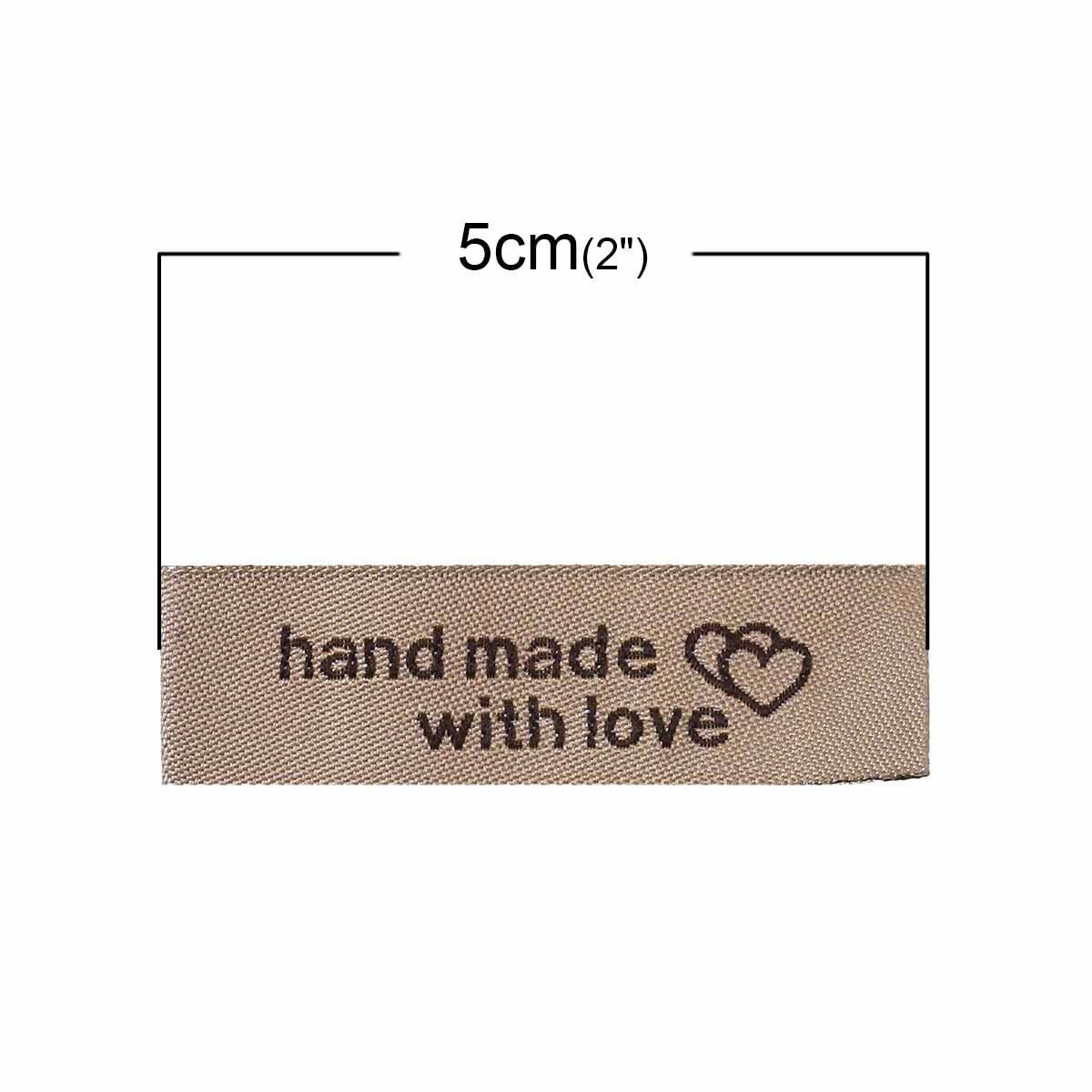 180 PCS Woven Sew-on Tags 3 Colors Pre-Cut Sew On Labels Handmade
