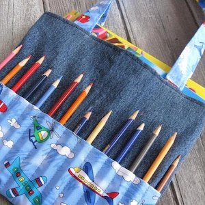 DIY Coloring Bag Sewing Pattern Art bag for children tutorial PDF download ePattern image 1