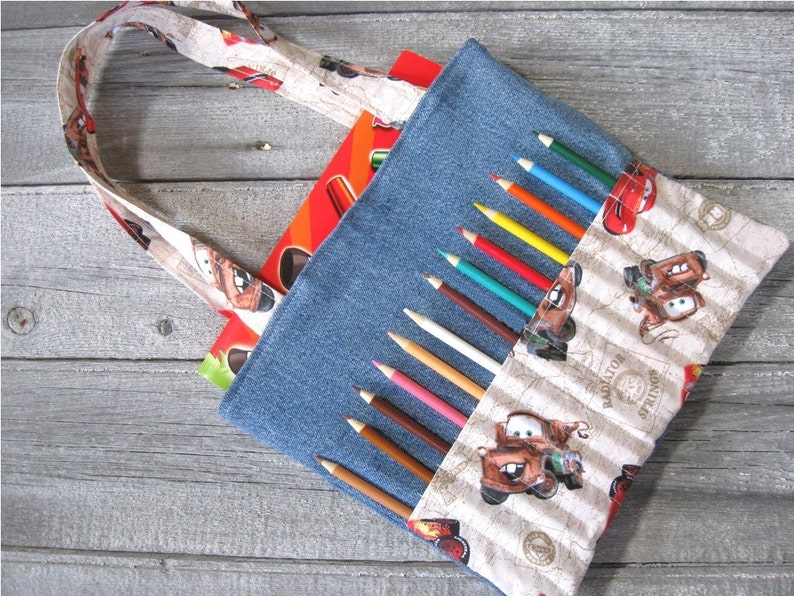 DIY Coloring Bag Sewing Pattern Art bag for children tutorial PDF download ePattern image 2