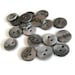 10mm Grey Shell Buttons, 8 Natural Sewing Buttons, 2 Holes Mother of ...