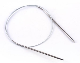 Circular Knitting Needles - Stainless steel circular knitting needles US3 to US8 - 2.5mm to 5mm circular knitting needles