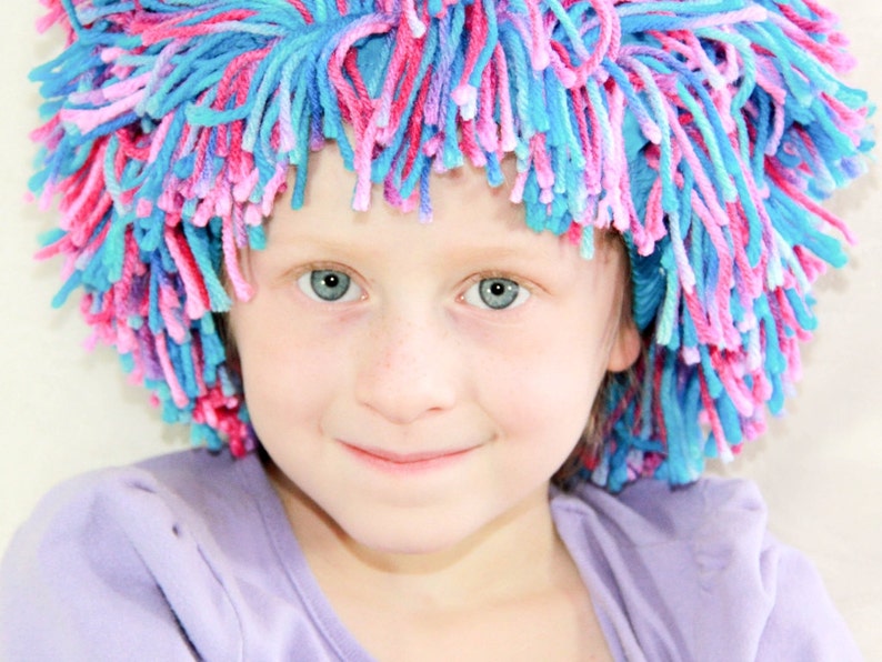 DIY Yarn Wig Sewing Pattern Halloween kids costume wig tutorial PDF e pattern for children and adult image 3