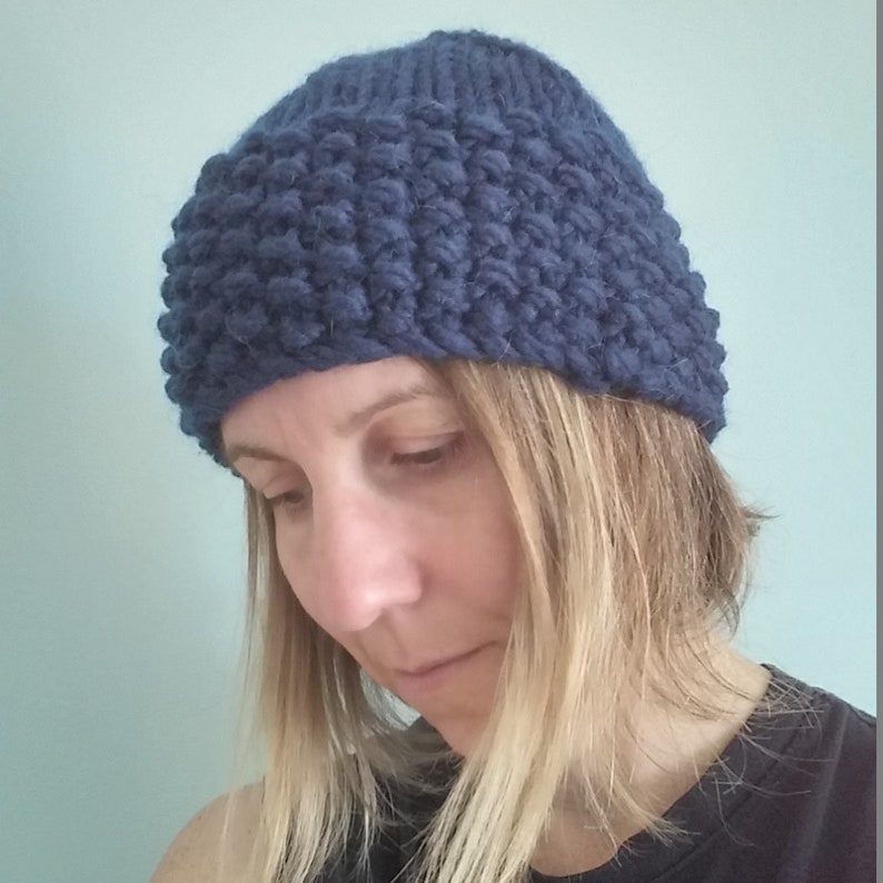 Easy hat knitting pattern Quick bulky beanie for adult Instant download PDF pattern image 4