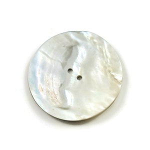 2 inch natural shell buttons, Big mother of pearl sewing buttons, 50mm extra large knitting button image 6