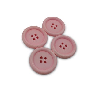 30mm wooden colorful buttons Set of 4 wood sewing buttons Pink, Yellow, Blue, Green, Red, Orange, Fushia Pink