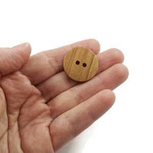 Natural olive wood buttons, 11mm, 13mm, 15mm, 20mm, 25mm, Wooden sewing buttons, Made in Italy image 9