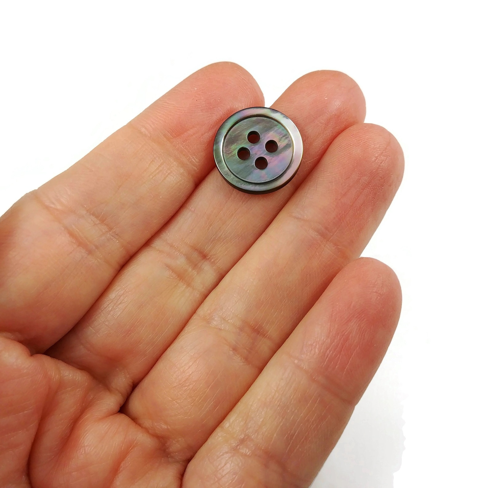 Grey Mother of Pearl Buttons Natural Black Lip Shell Sewing - Etsy