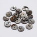 10mm Grey Shell Buttons, 8 Natural Sewing Buttons, 2 Holes Mother of ...