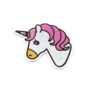 Big unicorn iron on patch, embroidered patch, kids sew on patch image 3