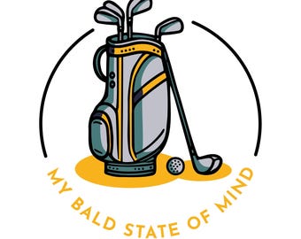 Golf Tee, Casual Wear for Bald Men, Gift for Golfers, Golfing Fashion, Baldjoy Canvas Golf club T-Shirt