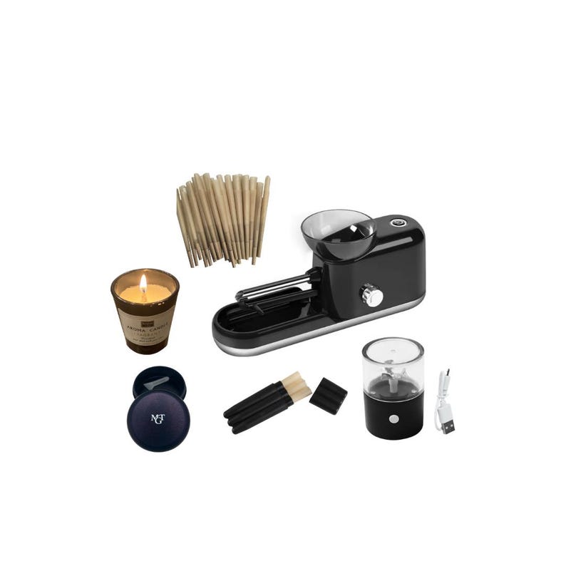 Electric Rolling Machine – Automatic Cone Filler with Removable Tray and Accessory Kit entire set