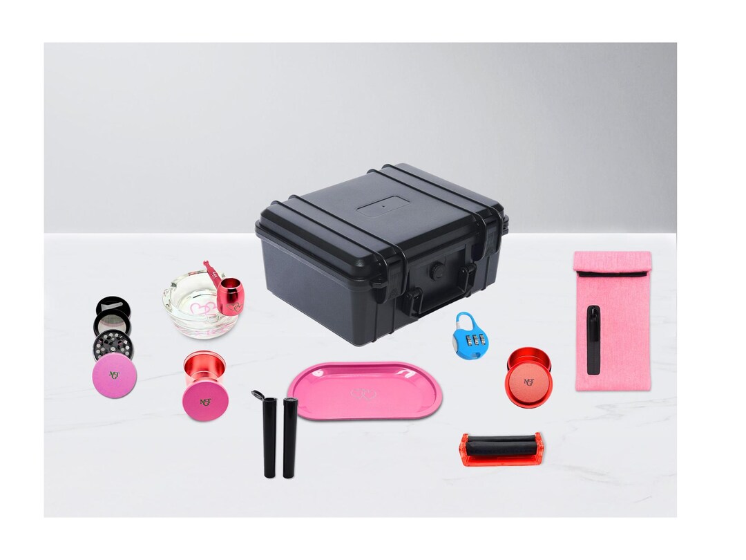 Mini Storage Hard Shell Airtight Hard Shell Storage Case With Customizable Foam, Lock & Pink ...