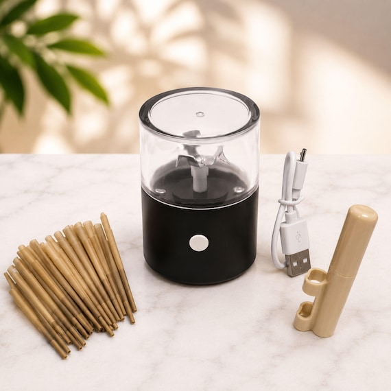 Electric Herb Grinder | USB Rechargeable Automatic Spice Mill, Portable Aluminum Gadget