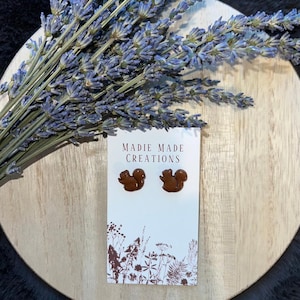 Squirrel stud earrings