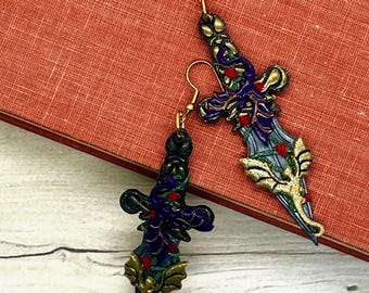 Dagger and Dragons earrings