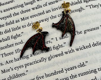 Bat Wing earrings Halloween Goth Fae wings Batboys Fantasy Romance