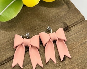 Put a bow on it polymer clay earrings