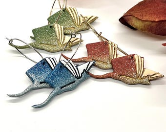 Bookdragon lightweight earrings gift reader book lover