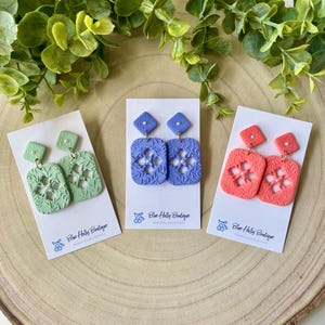 Die KRISTA Polymer-Ton Ohrringe, Handgemachte Ohrringe, Leichte Ohrringe, Baumeln Ohrringe, Statement Ohrringe, Tropfen Ohrringe, Ton Ohrringe