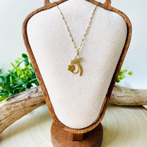Gold Hummingbird Necklace, Gold Necklace, Hummingbird Necklace, Stainless Steel Necklace, Dainty Necklace, Chain Necklace, Gift for Her
