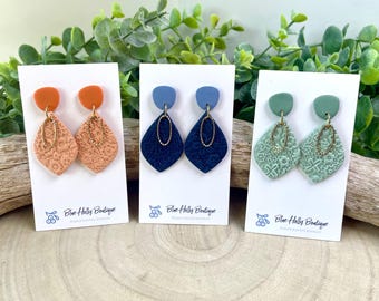 The LIZZY Polymer Clay Dangle Earrings, Handmade Lightweight Jewelry