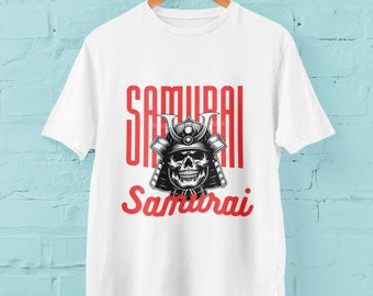 Top Design unisexe femmes hommes, t-shirt guerrier japonais, streetwear japonais, chemise imprimée samouraï, esthétique japonaise, t-shirt cadeau arts martiaux