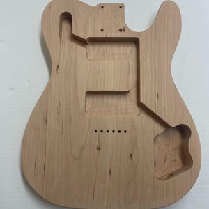 Telecaster Deluxe Style Guitar Body – 2-Piece Cherry – Wide Range Humbucker – CNC Cut – Unfinished – 4.2 lbs