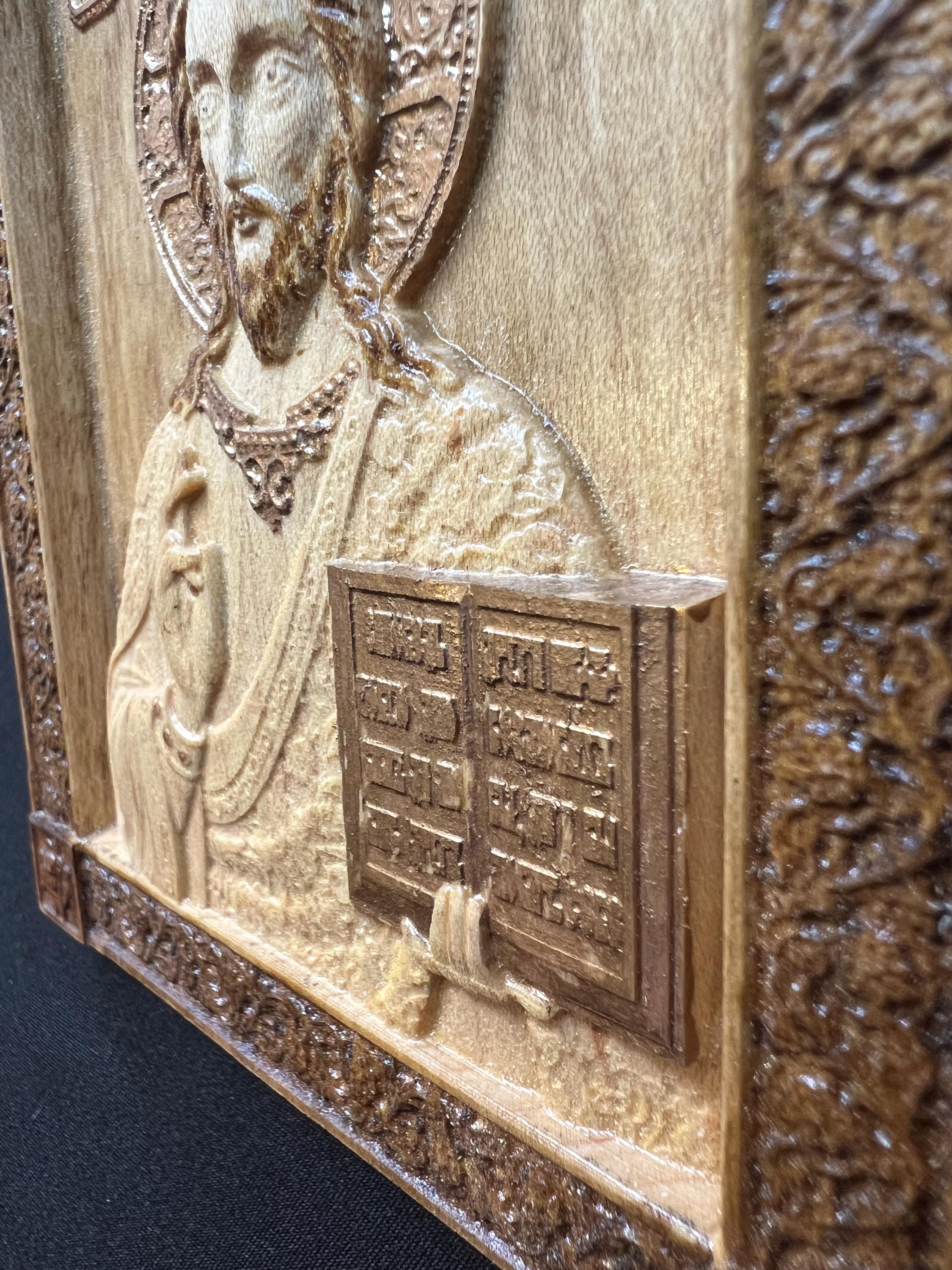 Hand-carved Wood Orthodox Icon of Jesus Christ – Religious Wall Art - Etsy