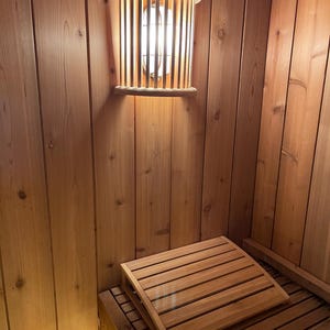Wood Sauna Light Shade | Handmade Wall Lamp Cover | Heat-Resistant Unfinished Wood