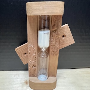 Western Red Cedar Sauna Timer | 15 Minute Sand Hourglass
