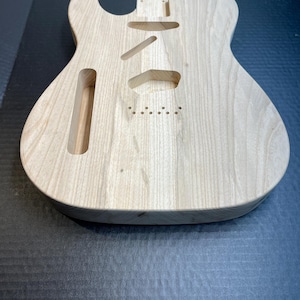 Telecaster Style Guitar Body – 2-Piece Swamp Ash – 4.9 lbs – CNC Routed – Unfinished