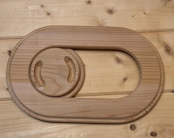 Handcrafted Cedar Sauna Slider Vent Cover – 4” Opening