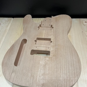Left-Handed T-Style HH Guitar Body • 2pc Alder • CNC Cut • Unfinished • Suhr-Inspired