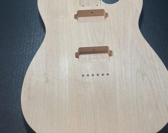 Cuerpo de guitarra Telecaster HH para diestros – Corte CNC – Construcción personalizada de 3 piezas – 1,9 kg