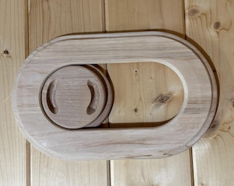 Tapa de ventilación deslizante para sauna de cedro hecha a mano – Apertura de 10 cm (4 pulgadas)