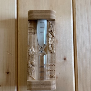 Western Red Cedar Sauna Timer | 15 Minute Sand Hourglass