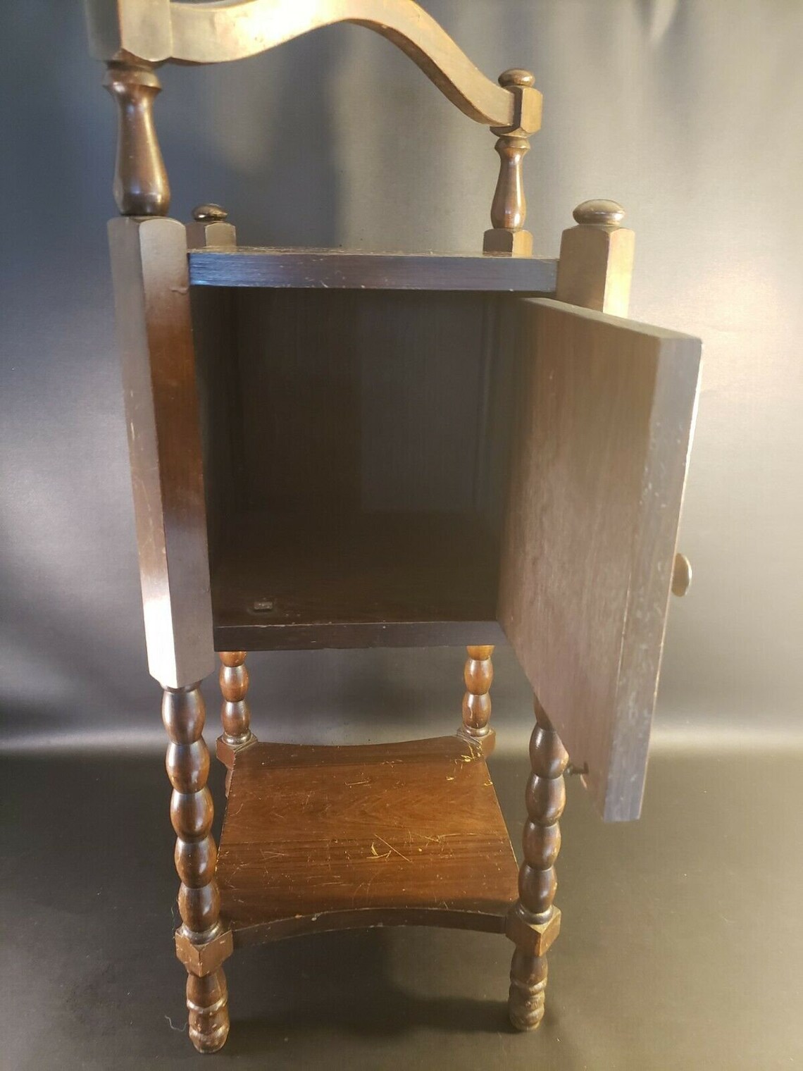 Vintage midcentury wooden smoking stand table smoke stand Etsy