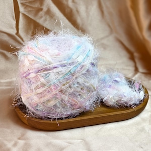Pastel Rainbow Cotton Blend Yarn: Dreamscape Glow for Crochet Knitting