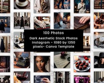 100 Dark Academia Stock Photos, Luxury, Canva Template