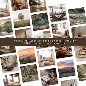 70 Neutral Stock Photos - Aesthetic Images - Minimalist Stock Images - Instagram Ready - Neutral Spiritual Stock Photos - Canva Template