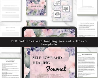 Self Love Healing Journal: Editable Canva Template (Digital Download)